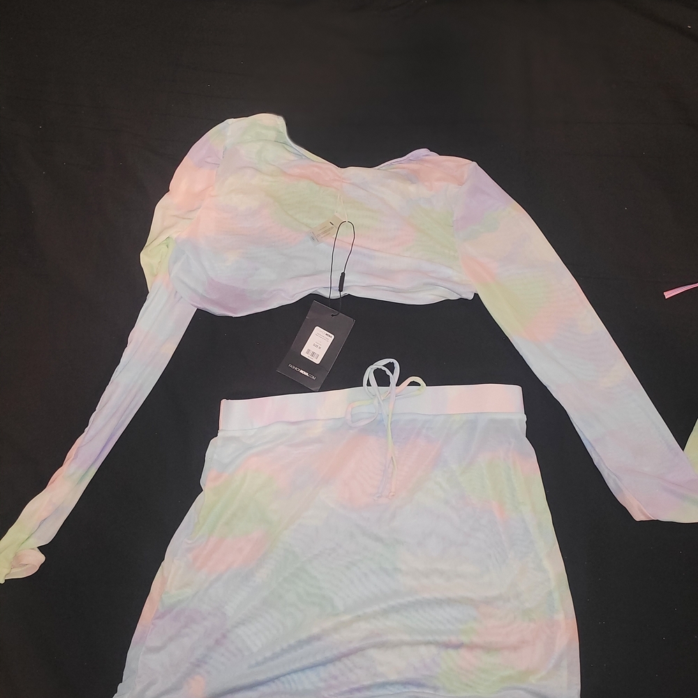Pastel Tie-Dye Two-Piece Set - Picture 2 of 2